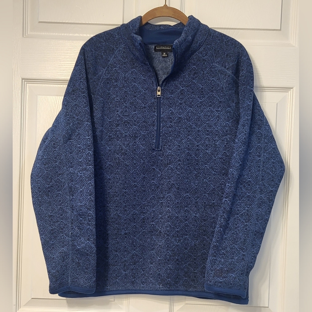 Women's Blue StormPack 1/4 zip Pullover Fleece Sweater Size Medium